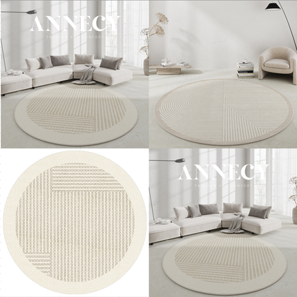 Round Rugs Minimalist Geometric Area Rugs, Round Rugs Chic Floor Mats Outdoor carpet For Swivel Chairs Office Soundproof Carpets Floor Mats