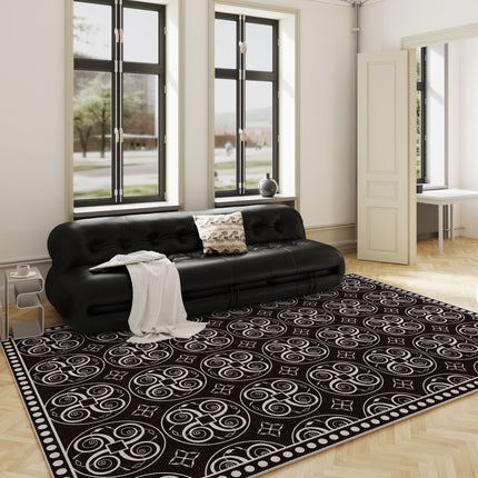 Area Rug Washable Floral Print Rugs With  Indoor Throw Area Rugs Carpet for Living Room Kids Room  Bedroom Large Floor Rugs