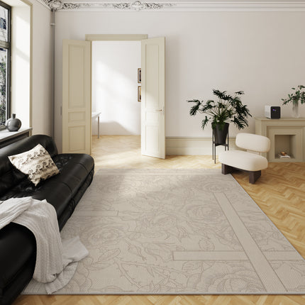 Area Rug Washable Floral Print Rugs With  Indoor Throw Area Rugs Carpet for Living Room Kids Room  Bedroom Large Floor Rugs