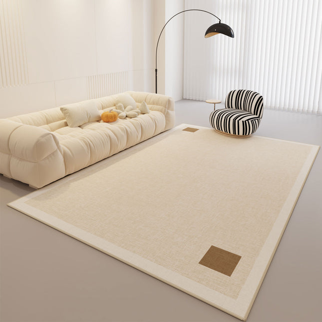 Geometrischer Teppich, Teppich für Wohnzimmer, Esszimmer, Küche – moderne abstrakte Teppiche für Schlafzimmer – Teppich-Stil – Teppiche, großer cremefarbener Teppich