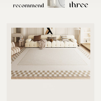 Geometric Rug Area Rugs Living Room Dining Kitchen - Modern Abstract Rugs for Bedroom-Carpets Style- Rugs Large Cream Carpet