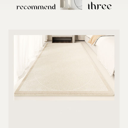 Washable Wool Soft Area Rug Minimalist Geometric Lines Area Rugs Soft Washable Carpet Easy Clean Rug for Bedroom Living Room Rugs And Carpet