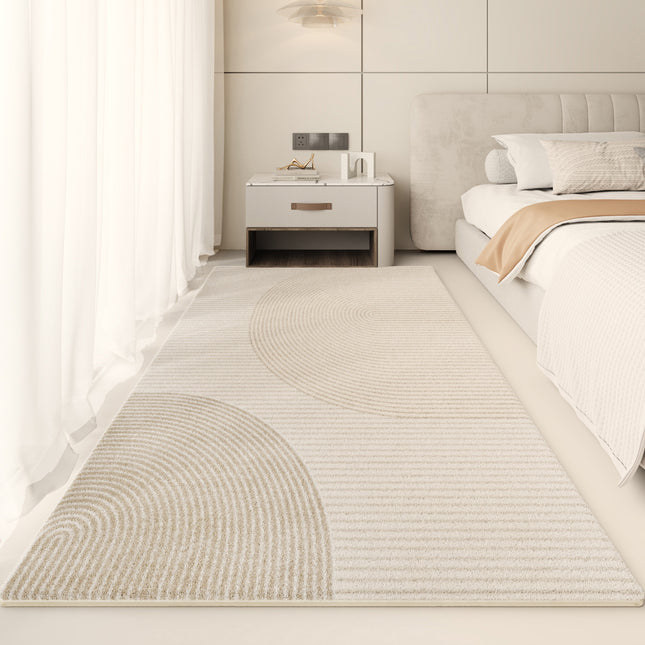 Waschbarer weicher Wollteppich, minimalistische geometrische Linien, weicher, waschbarer Teppich, leicht zu reinigender Teppich für Schlafzimmer, Wohnzimmer, Teppiche und Teppiche