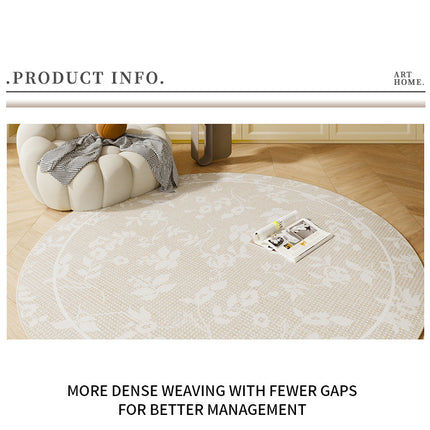 Tapis rond doux et chic, lavable en machine, antidérapant, pour intérieur de canapé, salon, canapé, chambre à coucher, décoration de chambre d'enfant