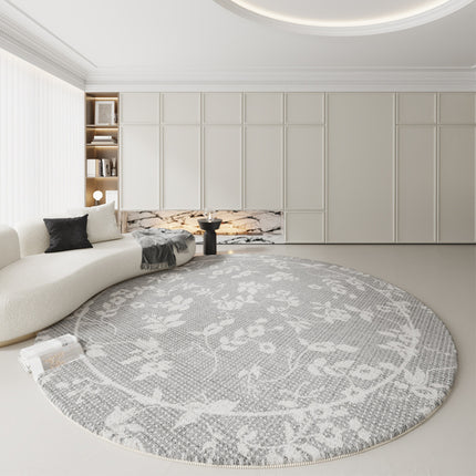 Tapis rond doux et chic, lavable en machine, antidérapant, pour intérieur de canapé, salon, canapé, chambre à coucher, décoration de chambre d'enfant