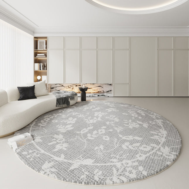 Runder Teppich, weich, schick, maschinenwaschbar, rutschfest, für den Innenbereich, für Sofas, Bodenflächen und Teppiche für Wohnzimmer, Sofa, Schlafzimmer, Kinderzimmer, Dekor