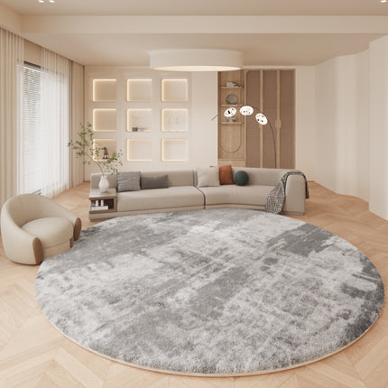 Runder Teppich, dünn, modern, geometrisch, Kreis-Akzent-Teppiche und Teppich, weich, für den Innenbereich, rutschfest, für Küche, Wohnzimmer, Schlafzimmer, Esszimmer
