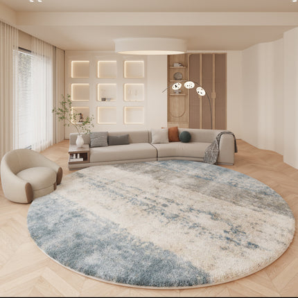 Runder Teppich, dünn, modern, geometrisch, Kreis-Akzent-Teppiche und Teppich, weich, für den Innenbereich, rutschfest, für Küche, Wohnzimmer, Schlafzimmer, Esszimmer