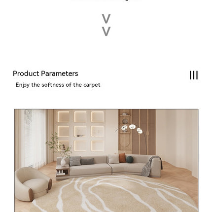Runder Teppich, dünn, modern, geometrisch, Kreis-Akzent-Teppiche und Teppich, weich, für den Innenbereich, rutschfest, für Küche, Wohnzimmer, Schlafzimmer, Esszimmer