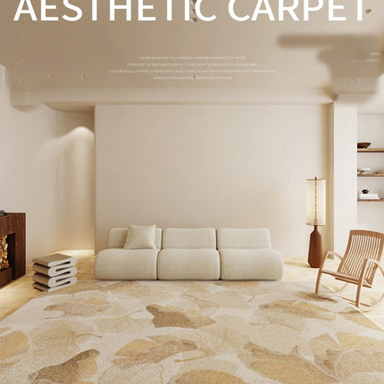 Grands tapis pour chambre à coucher, antidérapants, modernes, pour salon, salle à manger, cuisine, décoration de salle, tapis et moquette de style crème Wabi-sabi
