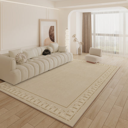 Rug for Living Room Cream Large Office Area Rug, Anti-Skid Durable Floor Carpets for Living Room Soft Geometric Area Rugs
