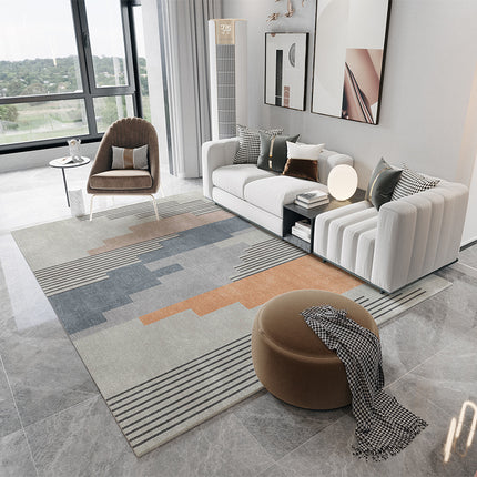 Moroccan Indoor Rugs Geometric Lattice Line Modern Area Rug Wabi-sabi Style Sub Rug Easy-Cleaning Bedroom Kitchen Living Room