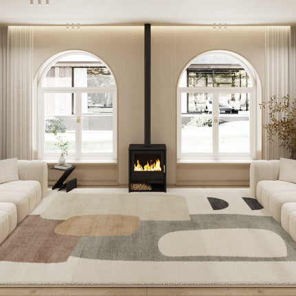 Moroccan Indoor Rugs Geometric Lattice Line Modern Area Rug Wabi-sabi Style Sub Rug Easy-Cleaning Living Room