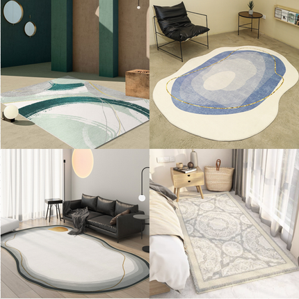 Area Rugs Modern Living Room Rug Washable Abstract Minimalist  Throw carpet Non-Slip Aesthetic Retro Carpets Bedroom Office Decor