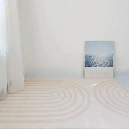Tapis de salon moderne, lavable, abstrait, minimaliste, antidérapant, esthétique, rétro, pour chambre à coucher