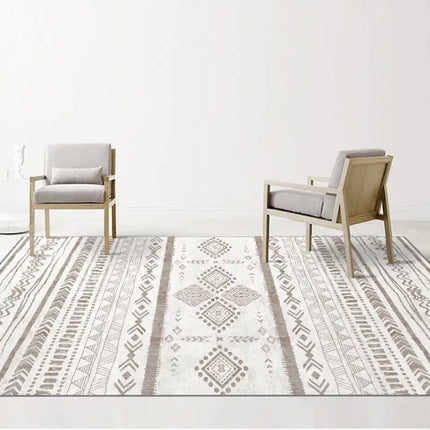 Tapis de salon moderne, lavable, abstrait, minimaliste, antidérapant, esthétique, rétro, pour chambre à coucher