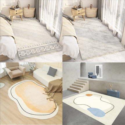 Tapis de salon moderne, lavable, abstrait, minimaliste, antidérapant, esthétique, rétro, pour chambre à coucher
