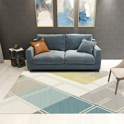 Indoor Large Area Rug Scandinavian Marble Style carpets Perfect for Living Dining Room Bedroom Office Kitchen , Modern Geometric rug carpet