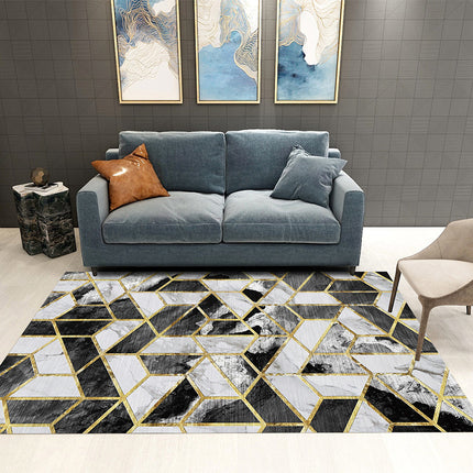 Indoor Large Area Rug Scandinavian Marble Style carpets Perfect for Living Dining Room Bedroom Office Modern Geometric rug carpet