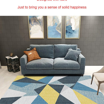 Indoor Large Area Rug Scandinavian Marble Style carpets Perfect for Living Dining Room Bedroom Office Kitchen , Modern Geometric rug carpet
