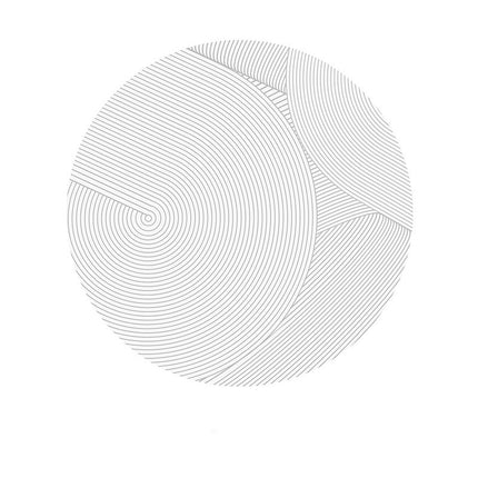 Runder Teppich, marokkanischer Teppich, dünner Teppich, moderner Teppich mit geometrischen Linien, weicher Kreisteppich, Innenteppich, Küche, Wohnzimmer, Schlafzimmer