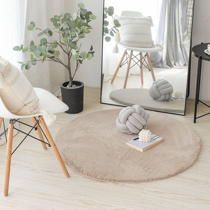 Round Rug Fluffy Soft Area Rugs for Kids Room Plush Shaggy Carpet Cute Nursery Rug for Living Room Bedroom Baby Room Home Decor Round Rugs