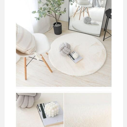 Round Rug Fluffy Soft Area Rugs for Kids Room Plush Shaggy Carpet Cute Nursery Rug for Living Room Bedroom Baby Room Home Decor Round Rugs