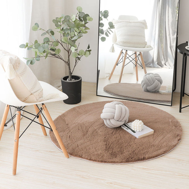 Round Rug Fluffy Soft Area Rugs for Kids Room Plush Shaggy Carpet Cute Nursery Rug for Living Room Bedroom Baby Room Home Decor Round Rugs