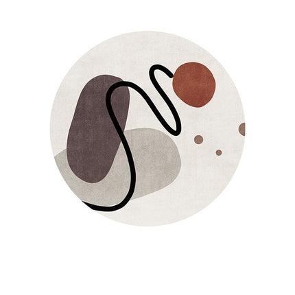 Round Area Rug Extra Soft Washable Carpet Abstract Boho Area Rugs for Living Room Art Large floor Rugs Round Rugs