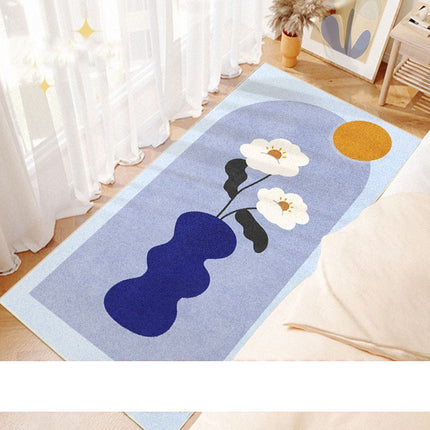 Flower Pattern Carpet Long Rugs Cute Rectangular Bedside Rug Carpet for Bedroom Home Decor Washable Flower Rugs And Carpet