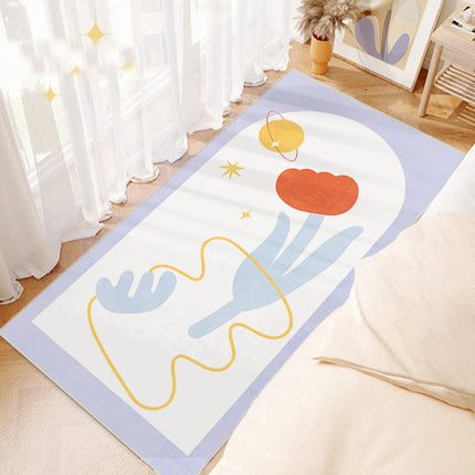 Flower Pattern Carpet Long Rugs Cute Rectangular Bedside Rug Carpet for Bedroom Home Decor Washable Flower Rugs And Carpet