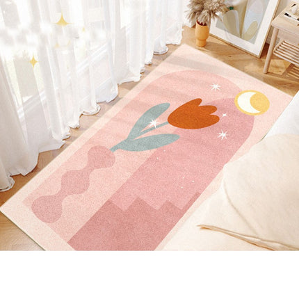 Flower Pattern Carpet Long Rugs Cute Rectangular Bedside Rug Carpet for Bedroom Home Decor Washable Flower Rugs And Carpet