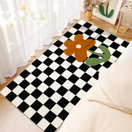 Flower Pattern Carpet Long Rugs Cute Rectangular Bedside Rug Carpet for Bedroom Home Decor Washable Flower Rugs And Carpet