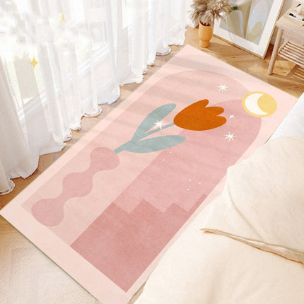 Flower Pattern Carpet Long Rugs Cute Rectangular Bedside Rug Carpet for Bedroom Home Decor Washable Flower Rugs And Carpet