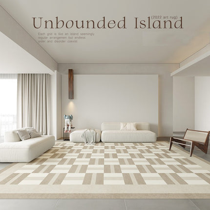 Cream Style Collection Area Rug - Geometric Carpets Moroccan Rug Carpet for High Traffic Areas in Living Room, Bedroom
