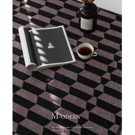 Washable Living Room Bedroom Area Rug,Rugs for Dining Room Checkerboard Home Office Shag Rug Carpet Rugs Large