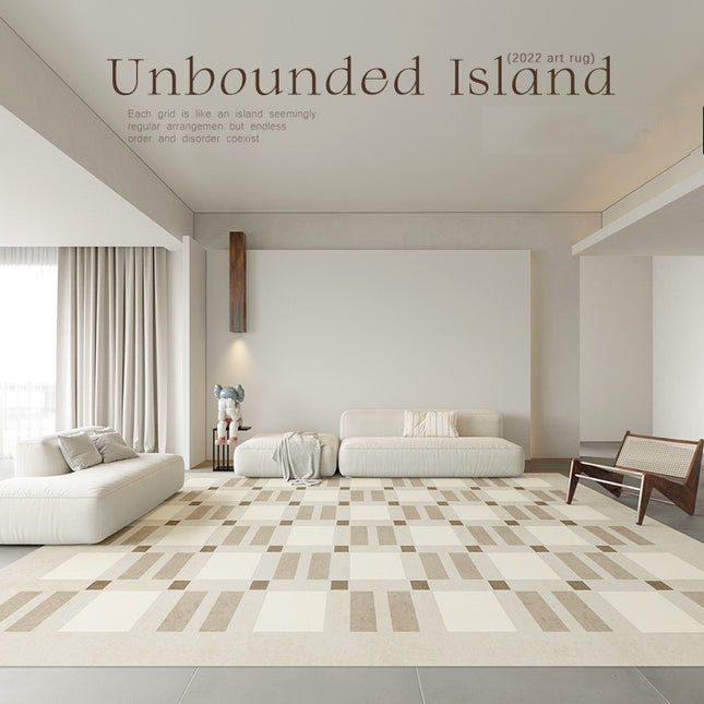 Cream Style Collection Area Rug - Geometric Carpets Moroccan Rug Carpet for High Traffic Areas in Living Room, Bedroom