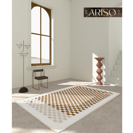 Waschbar für Heimdekoration, karierter Teppich, weiche Teppiche, karierte Teppiche, große Bodenteppiche für den Innenbereich für Wohnzimmer/Esszimmer/Schlafzimmer