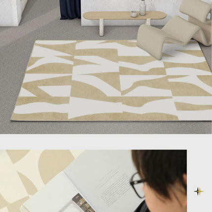 Light French Living Room Carpet Bedroom High -End Light Luxury Circle Retro Bedside Carpet Coffee Coffee Table Cloakroom Pad