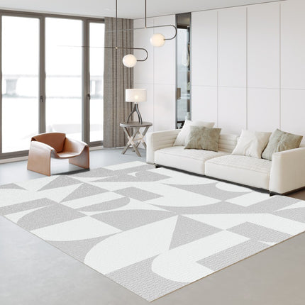 Geometric Area Rugs Large Rug for Living Room Bedroom Moroccan Low Pile Indoor Printed Carpet for Dining Table Home Office