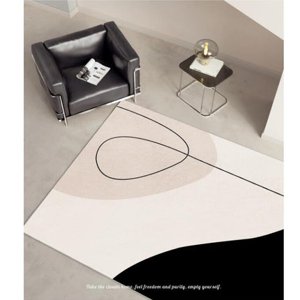 Art Area Rugs for Living Room Machine Washable Rug Lines Abstract for Indoor Carpets, Geometric Carpet for Bedroom Dining Room