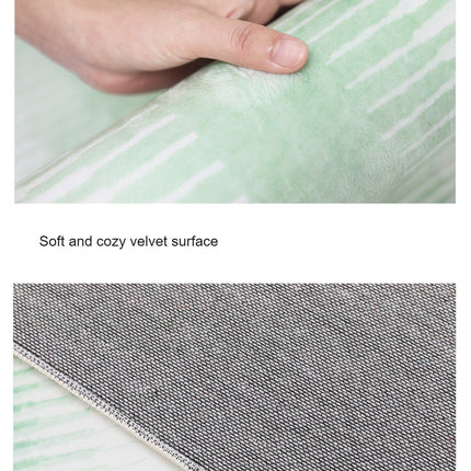 Living Room Bedroom Green Area Rug Non-Slip Modern Rugs Abstract Lines Carpets for Indoor Home Decor Indoor Carpet