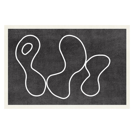 Contemporary Art Simple Machine Washable Area Rug for Living Room Large Floor Rugs Carpet for Bedroom Dining Room Office Carpets Decor