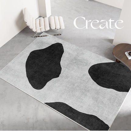 Contemporary Art Simple Machine Washable Area Rug for Living Room Large Floor Rugs Carpet for Bedroom Dining Room Office Carpets Decor