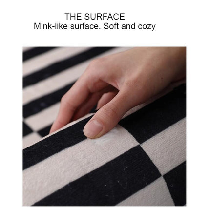 Modern Art Low Pile Area Rug Living Room Bedroom Easy Clean Carpet Non-Slip Comfortable Thin Carpets Abstract Rugs