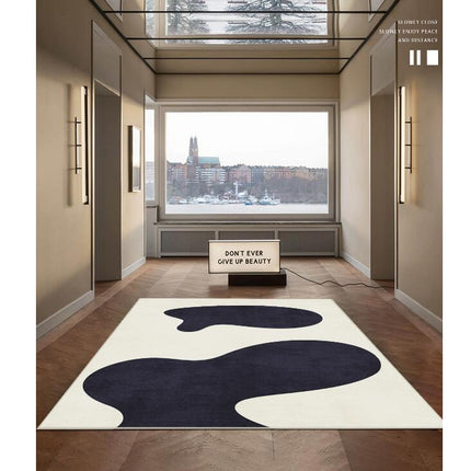 Black and White Carpets Modern Art Living Room Rug Large Floor Rugs Bedroom Throw Rug Washable Indoor Floor Carpet