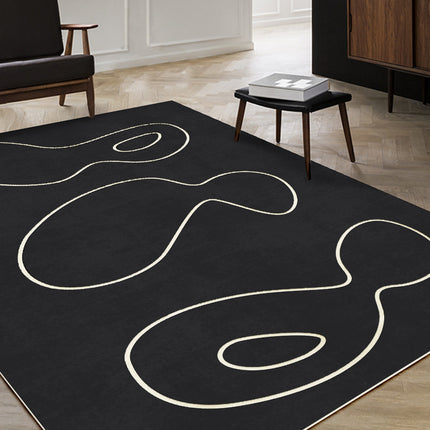 Black and White Carpets Modern Art Living Room Rug Large Floor Rugs Bedroom Throw Rug Washable Indoor Floor Carpet