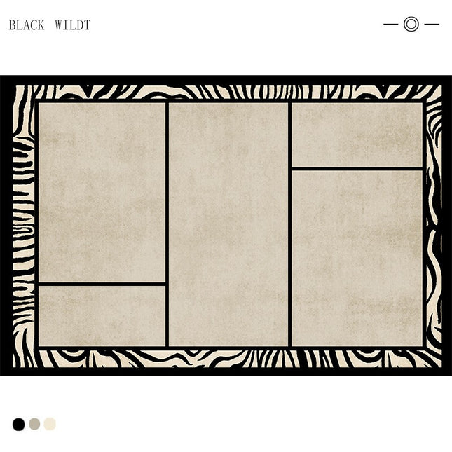 Luxuriöse Teppiche, moderner geometrischer, einfacher Teppich, waschbarer Teppich für Schlafzimmer, zeitgenössischer Überwurf, rutschfester Teppich für Wohnzimmer