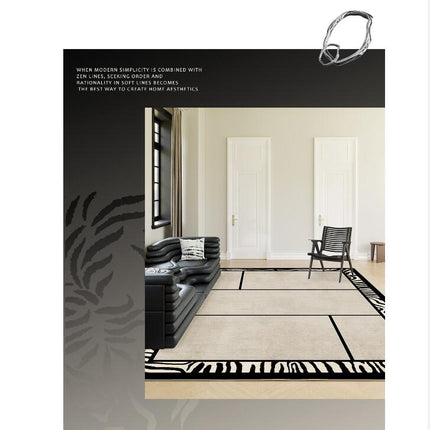 Luxury Rugs Modern Geometric Easy Carpets Washable Rug for Bedroom Area Rug, Contemporary Throw Mat Non Slip Carpet for Living Room