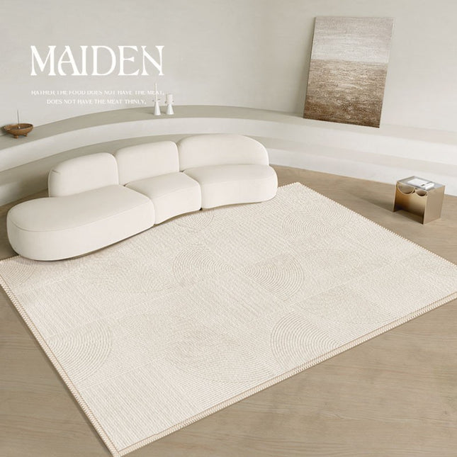 Schlafzimmerteppich Beige Dekorteppich Superweiche Teppiche Geometrische moderne Teppiche für Wohnzimmer Nachttisch Teppichläufer